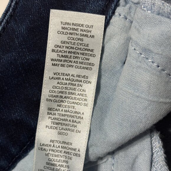 Chico’s Floral Print Ankle Jeans Size 1 (8/10) Dark Wash Stretch Denim‎ Women’s - Picture 9 of 13